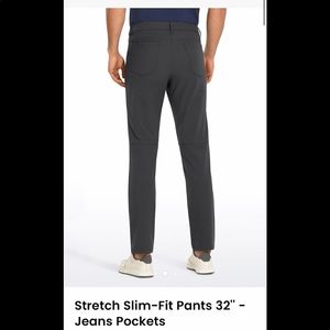 Crz Yoga, Mens Golf Pant, Stretch Slim-Fit Pants, 5 Pocket, 34x32, Color Gray